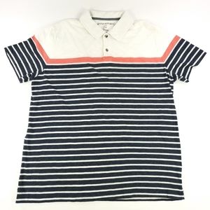 Banana Republic Cream and Dark Gray Polo Sz XL